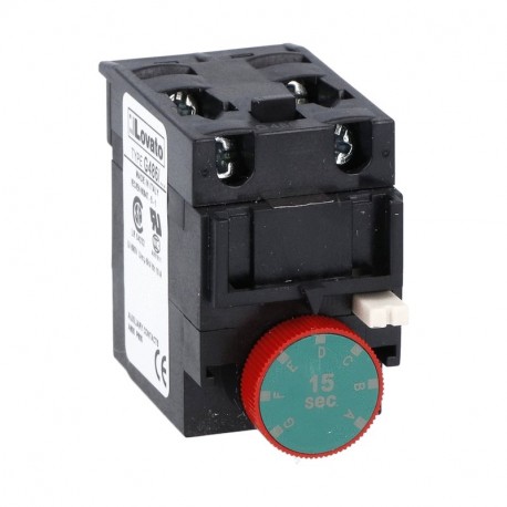 11G48615 G48615 LOVATO CONTATTO AUSILIARIO TEMPORIZZATO 1NA + 1NC RITARDATO ALLA DISECCITAZIONE CON AGGANCIO..