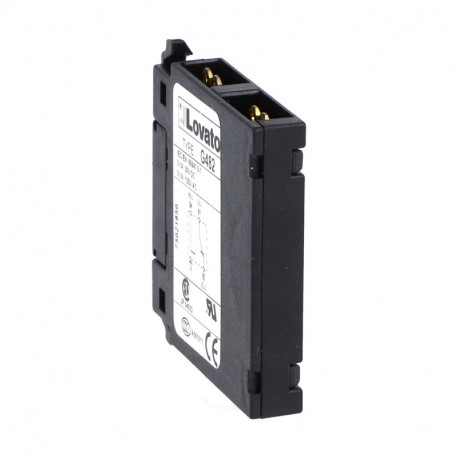 11G482 G482 LOVATO CONTATTO AUSILIARIO CON AGGANCIO LATERALE. ATTACCHI FASTON, PER CONTATTORI SERIE BF, CONT..