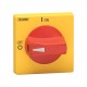 GAX632 LOVATO MANIGLIA BLOCCO PORTA. LUCCHETTABILE, IP65. GIALLO/ROSSA, PER GA...A, GA063SA E GA...D. FISSAG..