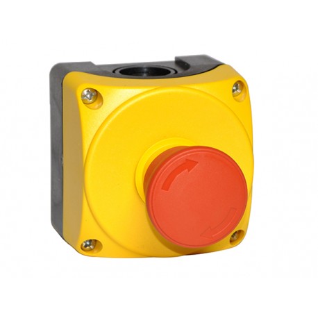 LPZP1B503 LOVATO Botonera plástico Platinum Amarilla montada con LPCB6644