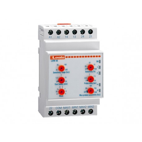 LVM40A240 LOVATO LEVEL MONITORING RELAYS, MODULAR VERSION, SINGLE-VOLTAGE. MULTIFUNCTIONS. AUTOMATIC RESETTI..