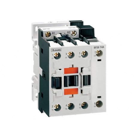 BF26T4A048 LOVATO FOUR-POLE CONTACTOR, IEC OPERATING CURRENT ITH (AC1) 45A, AC COIL 50/60HZ, 48VAC