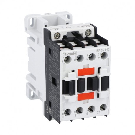 BF2501D110 LOVATO CONTATTORE TRIPOLARE, CORRENTE DI IMPIEGO IE (AC3) 25A, BOBINA IN DC, 110VDC, 1NC AUSILIARI