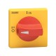 GAX64 LOVATO MANIGLIA BLOCCO PORTA. LUCCHETTABILE, IP65. GIALLO/ROSSA, PER GA...A, GA063SA E GA...D. FISSAGG..