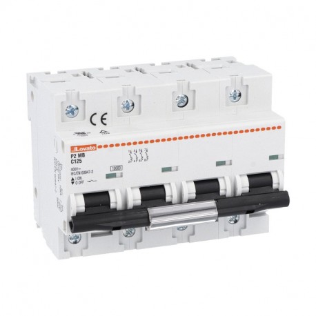 P2MB4PC125 LOVATO LS-Schalter, 1P, 2P, 3P und 4P 10KA, CHARAKTERISTISCH C, 125A