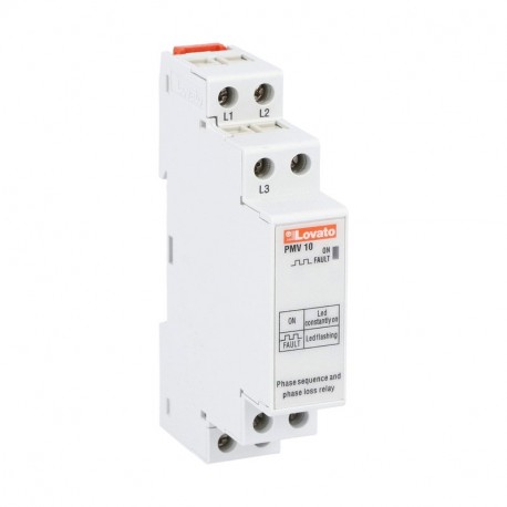 PMV10A440 LOVATO RELÈ VOLTMETRICO PER SISTEMA TRIFASE SENZA NEUTRO, MANCANZA FASE ED ERRATA SEQUENZA FASI, 2..
