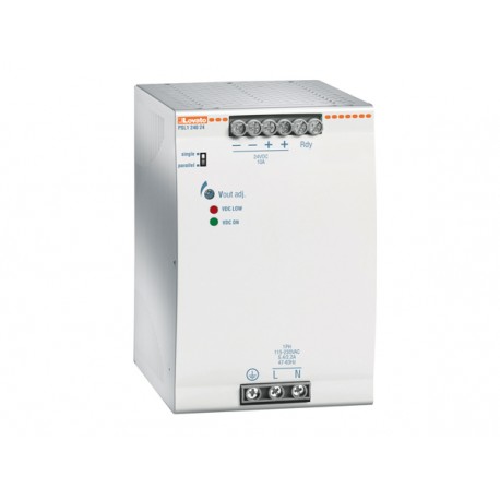 PSL124024 LOVATO Trilho DIN Switching Power Supply, monofásica. 24VDC, 10A / 240W