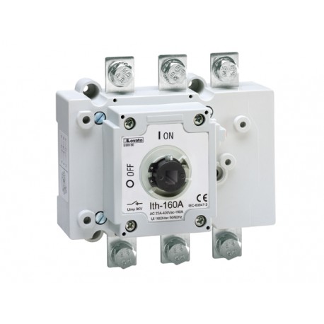 GE0250 LOVATO THREE-POLE SWITCH DISCONNECTOR, 160A