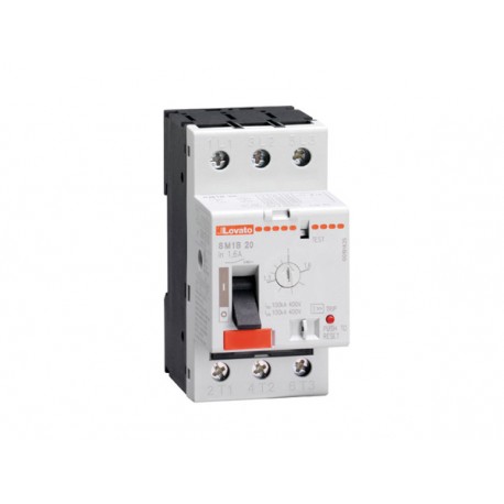 11SM1B04 SM1B04 LOVATO MOTOR PROTECTION CIRCUIT BREAKER, IEC BREAKING CAPACITY ICU 100KA AT 400V, 0.16...0.2..