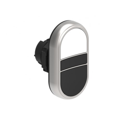 LPCB7114 LOVATO Pulsador Platinum Doble con 2 pulsadores rasantes Blanco/Negro