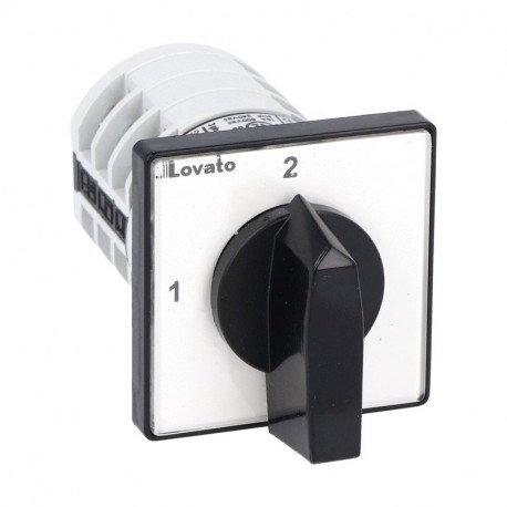 7GN1256U GN1256U LOVATO COMMUTATORE A CAMME, SERIE GN, ESECUZIONE U MONTAGGIO FRONTALE. DEVIATORE, TRIPOLARE..
