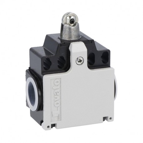 KNB2L20 LOVATO LIMIT SWITCH, K SERIES, TOP ROLLER PUSH PISTON, 2 SIDE CABLE ENTRÉE. DIMENSIONS COMPATIBLE PO..
