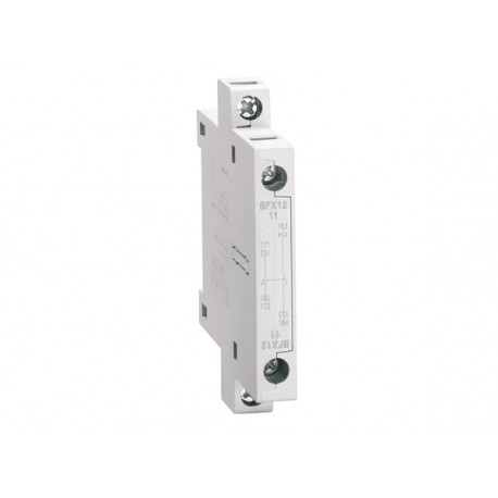 BFX1211 LOVATO AUXILIARY CONTACT FOR SIDE MOUNTING. SCREW TERMINALS, FOR BF SERIES CONTACTORS, 1NO+1NC FOR B..