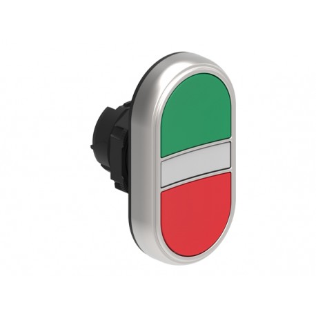 LPCBL7113 LOVATO Pulsador Luminoso Platinum Doble con 2 pulsadores rasantes Verde/Rojo