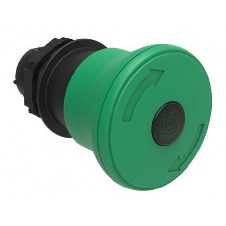 LPCBL6643 LOVATO Seta Luminosa Platinum Bloqueo, desbloqueo por rotación, parada normal Ø 40mm Verde