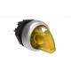 LPCSL1325 LOVATO Selector Luminoso Platinum 3 posiciones "1-0-2" retorno "1 0-2" Amarillo