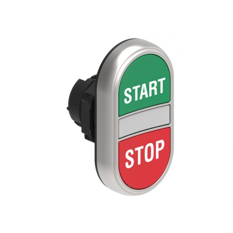 LPCBL7133 LOVATO OPERATORE PULSANTE DOPPIO AD IMPULSO CON INDICATORE LUMINOSO BIANCO Ø22MM SERIE PLATINUM, C..