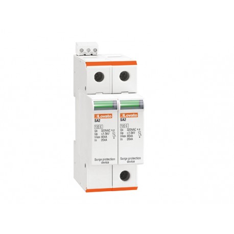 SA22PA320 LOVATO SURGE PROTECTION DEVICE TYPE 2 WITH PLUG-IN CARTRIDGE, IEC MAXIMUM DISCHARGE CURRENT IMAX (..