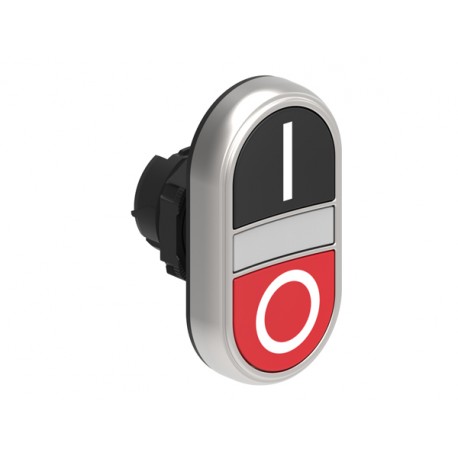 LPCBL7122 LOVATO OPERATORE PULSANTE DOPPIO AD IMPULSO CON INDICATORE LUMINOSO BIANCO Ø22MM SERIE PLATINUM, C..