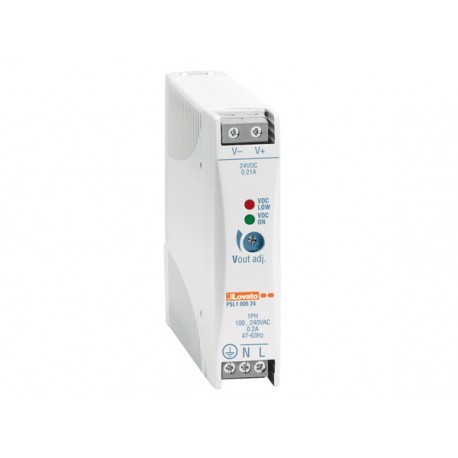PSL101024 LOVATO ALIMENTATORE SWITCHING, ESECUZIONE PER FISSAGGIO SU GUIDA DIN, MONOFASE. 24VDC, 0,42A / 10W