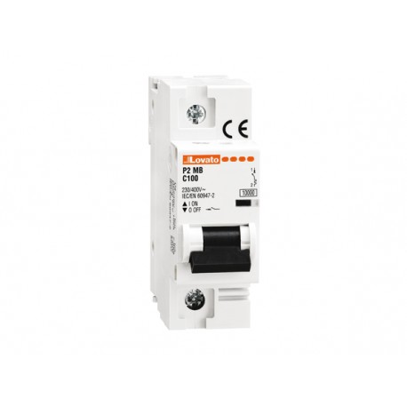 P2MB1PC080 LOVATO INTERRUTTORE MAGNETOTERMICO, 1P, 2P, 3P E 4P 10KA, CARATTERISTICA C, 80A