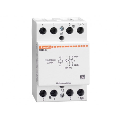 CN4010220 LOVATO Contactor modular Tripolar o tetrapolar 40A 220V AC/DC