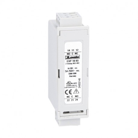 EXP1003 LOVATO MODULO DI ESPANSIONE SERIE EXP... PER PRODOTTI DA INCASSO, 2 USCITE A RELÈ 5A 250VAC