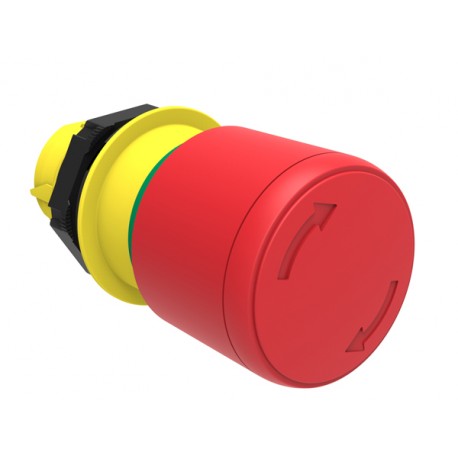 LPCB6634 LOVATO Seta Platinum bloqueo, desbloqueo por rotación conforme ISO 13850 Ø 30mm Rojo