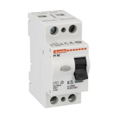 P1 RC 2P 63 AC030 P1RC2P63AC030 LOVATO Fehlerstromschalter, 2 und 4 MODULE, 2P AC, 63A