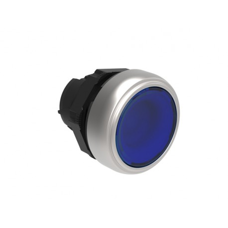 LPCQL106 LOVATO ILLUMINATED PUSH-PUSH BUTTON ACTUATOR Ø22MM PLATINUM SERIES, FLUSH. PUSH ON-PUSH OFF, BLUE