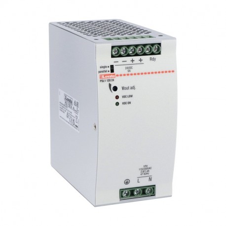PSL112024 LOVATO DIN RAIL SWITCHING POWER SUPPLY, SINGLE PHASE. 24VDC, 5A / 120W