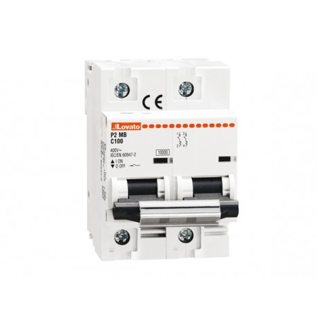 P2MB2PC125 LOVATO MINIATURE CIRCUIT BREAKER, 1P, 2P, 3P AND 4P 10KA, CHARACTERISTIC C, 125A