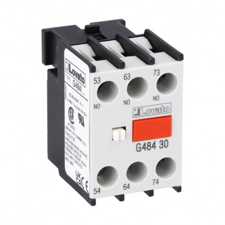 11G48412 G48412 LOVATO CONTATTO AUSILIARIO CON AGGANCIO CENTRALE. ATTACCHI A VITE, PER CONTATTORI SERIE BF, ..
