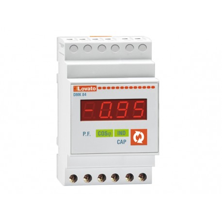 DMK84 LOVATO COSPHI METER, SINGLE PHASE, 1 COSPHI VALUE, 1 POWER FACTOR VALUE