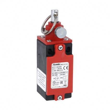 RS131310 LOVATO Final de carrera De cable para parada emergencia con pulsador de rearme IP65 1 NA 1 NC