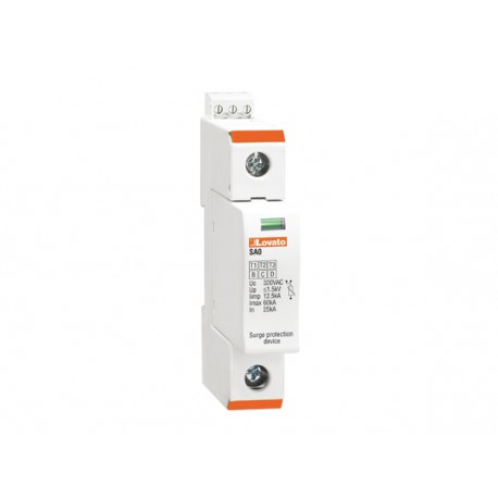 SA01PA320R LOVATO SURGE PROTECTION DEVICE TYPE 1 AND 2 WITH PLUG-IN CARTRIDGE, IEC IMPULSE CURRENT IIMP (10/..