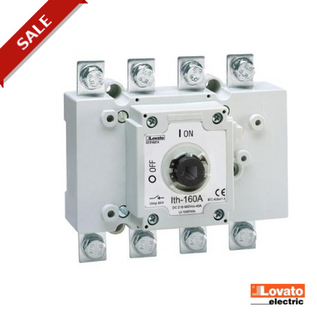 GE0161NT4 LOVATO INTERRUTTORE SEZIONATORE QUADRIPOLARE, CON PORTAFUSIBILE NH, 160A 