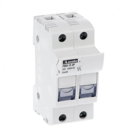FB01D2P LOVATO Portafusible Seccionable 32A 2 Polos Aplicaciones Fotovoltaicas