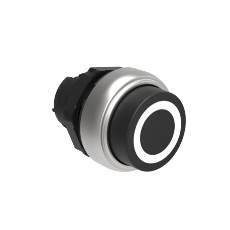 LPCB2102 LOVATO PUSHBUTTON ACTUATOR, SPRING RETURN, WITH SYMBOL Ø22MM PLATINUM SERIES, EXTENDED, 0 / BLACK