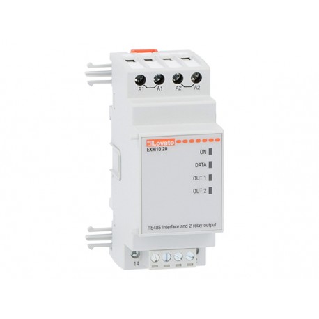 EXM1020 LOVATO Isolierte RS485-Schnittstelle und 2 Relaisausgänge 5A 250VAC