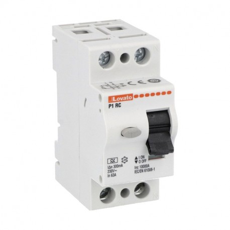 P1RC2P63A300 LOVATO Interruptor diferencial tipo A 2 Polos 63A 300mA