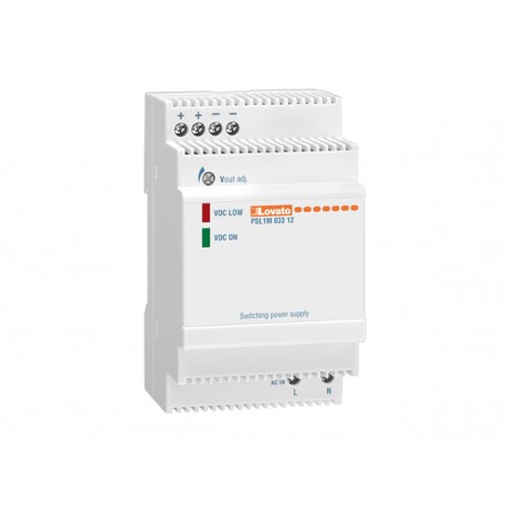 PSL1M03624 LOVATO MODULAR SWITCHING POWER SUPPLY, SINGLE PHASE. 24VDC, 1.5A / 36W