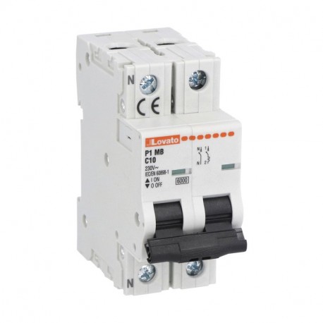 P1MB1NC32 LOVATO MINIATURA INTERRUTTORE, 1P + N 6KA. 2 MODULI, caratteristica C, 32A