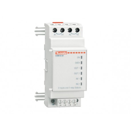 EXM1001 LOVATO MODULO DI ESPANSIONE SERIE EXM… PER PRODOTTI MODULARI, 2 INGRESSI DIGITALI ISOLATI E 2 USCITE..