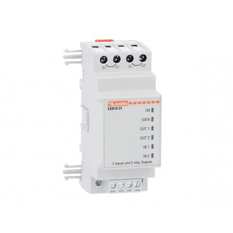 EXM1001 LOVATO 2 isolierte digitale Eingänge und 2 Relaisausgänge 5A 250VAC