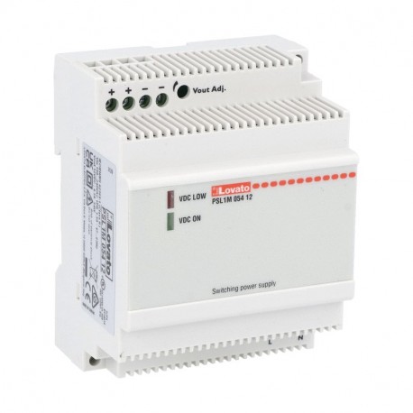 PSL1M05412 LOVATO ALIMENTATORE SWITCHING MODULARI, MONOFASE. 12VDC, 4,5A / 54W