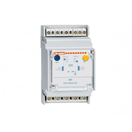 RM1415 LOVATO EARTH LEAKAGE RELAY WITH 1 OPERATION THRESHOLD, MODULAR, 35MM DIN (IEC/EN 60715) RAIL MOUNTING..
