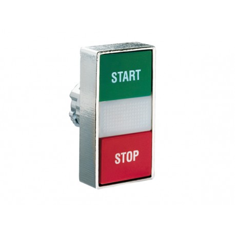 8LM2TBL7124 LM2TBL7124 LOVATO Pulsador Luminoso Metálico Doble con 2 pulsadores rasantes I-0 Blanco/Negro