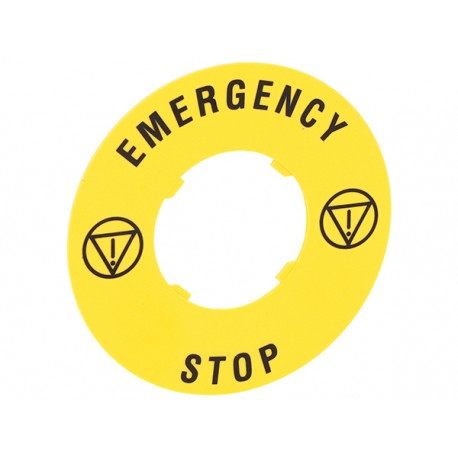 LPXAU115 LOVATO DISCO PLASTICO PER PULSANTI A FUNGO, EMERGENCY STOP Ø60MM