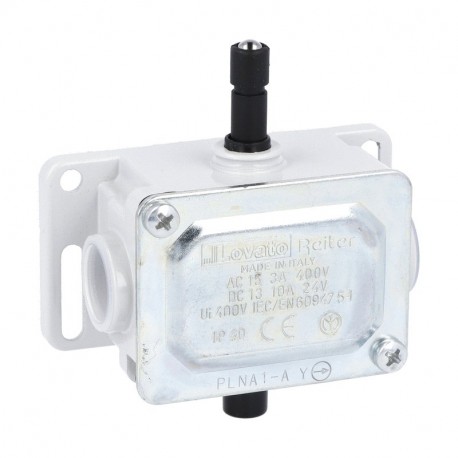 PLNA1A LOVATO METAL LIMIT SWITCH, PL SERIES, PUSH TOP ROD PISTON, CONTACTS 1NC. IP40